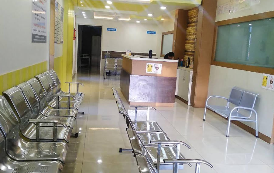 Spacious waiting hall with seating